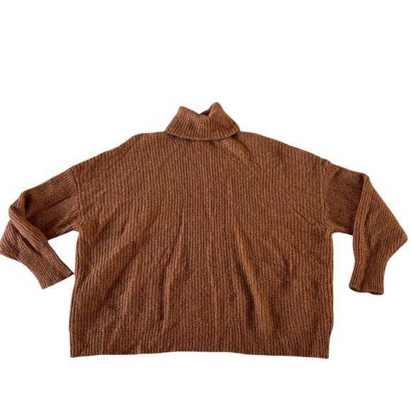 J Crew Plus Size Wool Alpaca Blend Turtleneck Sweater Wmns 3X Neutral Minimalist - Picture 1 of 7